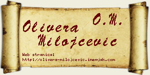 Olivera Milojčević vizit kartica